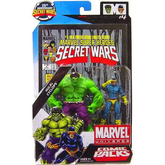 Marvel Universe Secret Wars Comic Packs Hulk & Cyclops Action Figure 2-Pack #4 [25th Anniversary]
