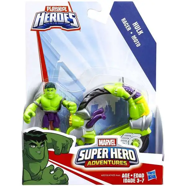 Marvel Playskool Heroes Super Hero Adventures Hulk with Racer Action Figure Set