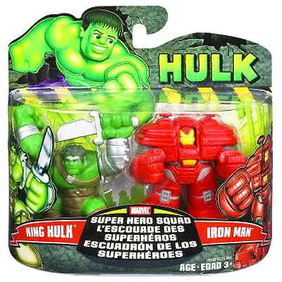 Marvel Super Hero Squad Hulk Movie Series 1 King Hulk & Iron Man 3-Inch Mini Figure 2-Pack [Damaged Package]
