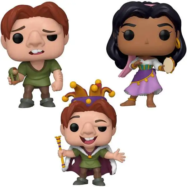 Funko The Hunchback of Notre Dame POP! Disney Quasimodo, Quasimodo Fool & Esmerelda Vinyl Figure [Set of 3]
