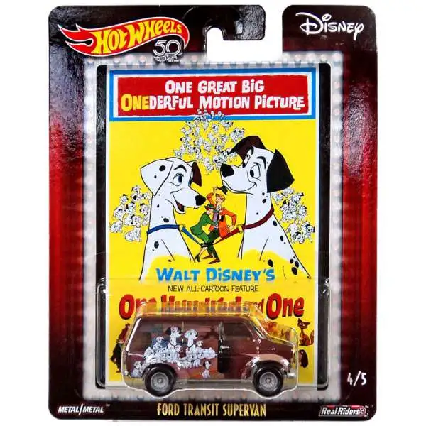 Disney Hot Wheels 101 Dalmatians Ford Transit Supervan Die Cast Car #4/5