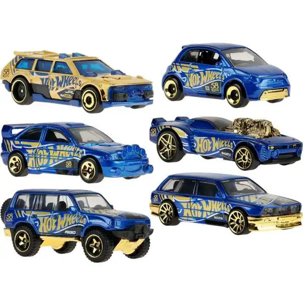 Hot Wheels 57th Anniversary 2026 Pearl Chrome 164 Car Set of 6 Die