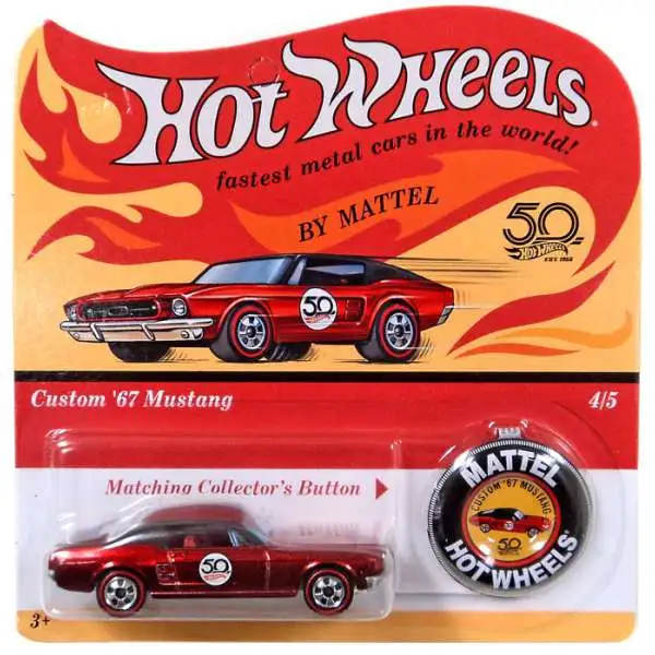 Hot Wheels 50th Anniversary Custom '67 Mustang Diecast Car