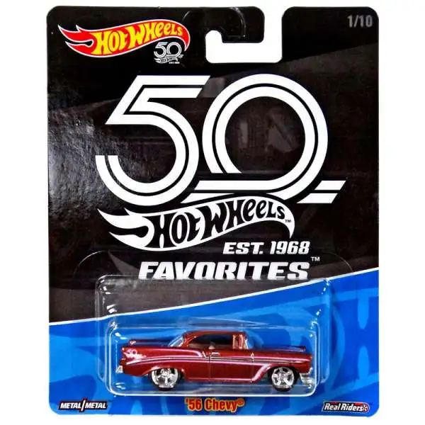Hot Wheels 50th Anniversary Favorites '56 Chevy Diecast Car #1/10