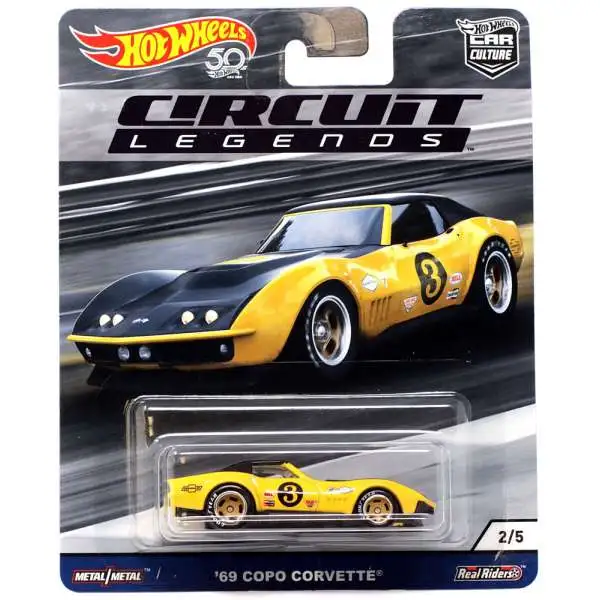 Hot Wheels Circuit Legends '69 Copo Corvette Diecast Car #2/5