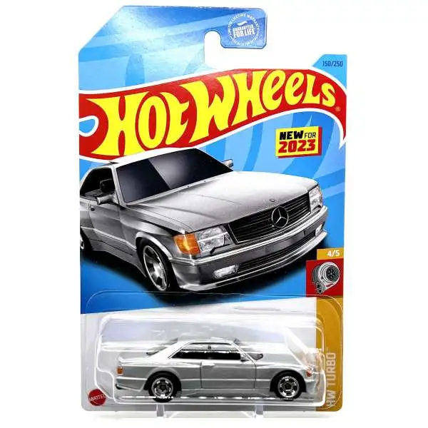 Hot Wheels HW Turbo '89 Mercedes-Benz 560 SEC AMG Diecast Car #4/5 [Pearlescent Silver]