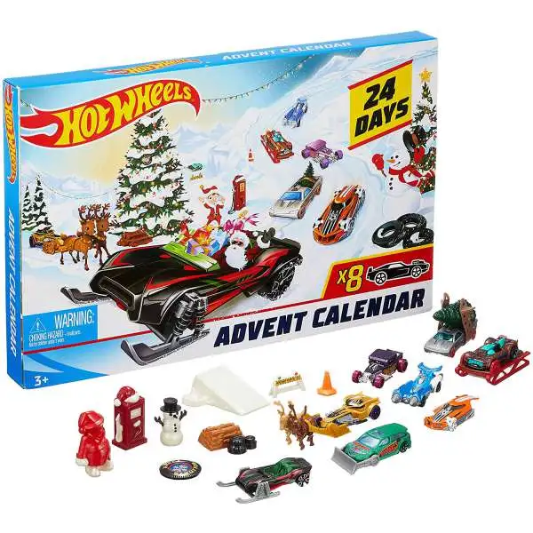 Hot Wheels 2019 Holiday Hot Rods Advent Calendar [Damaged Package]