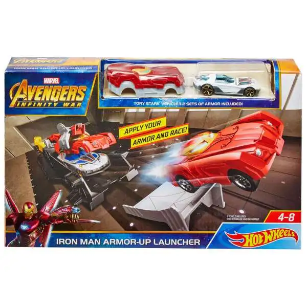 Marvel Avengers Infinity War Hot Wheels Iron Man Armor-Up Launcher