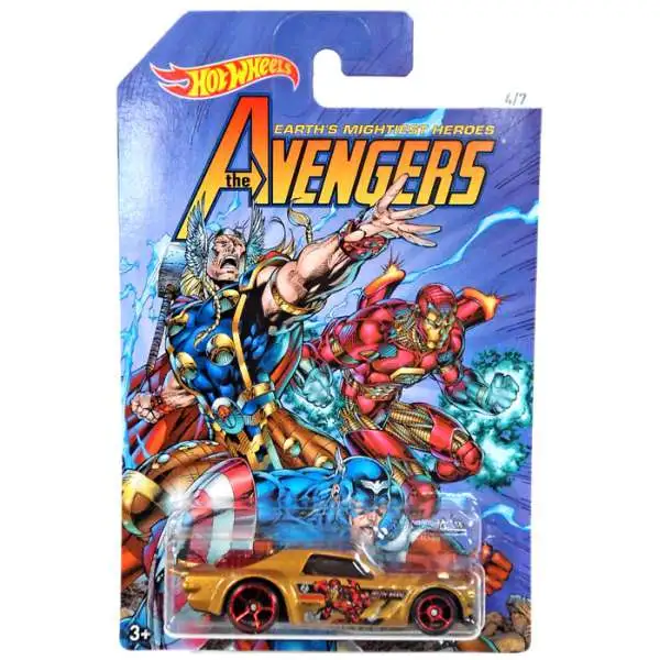 Hot Wheels Marvel The Avengers Night Shifter Diecast Car #4/7 [Iron Man, Damaged Package]