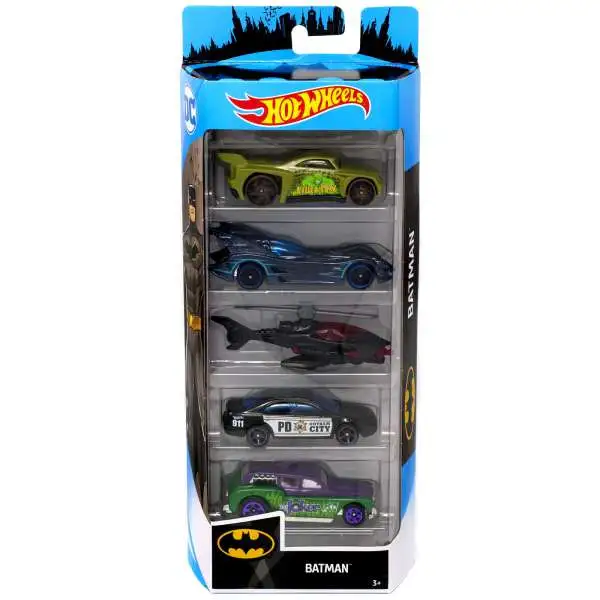Hot Wheels Batman Diecast Car 5-Pack [Version 2]
