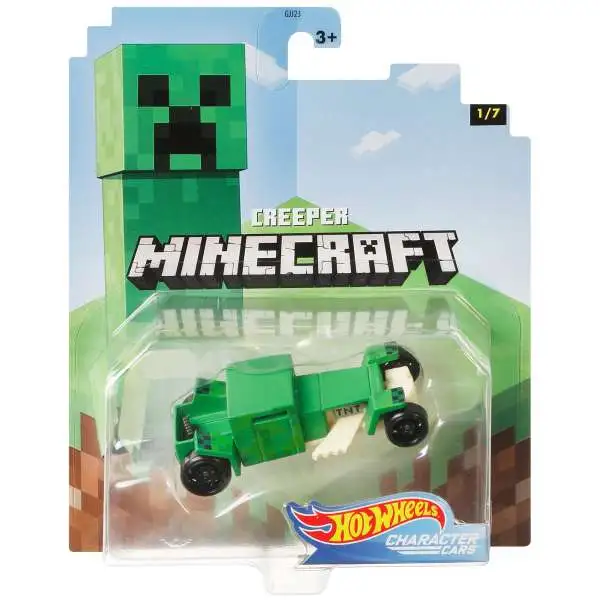 Hot Wheels Minecraft Character Cars Creeper Diecast Character Car #1/7 [2020]