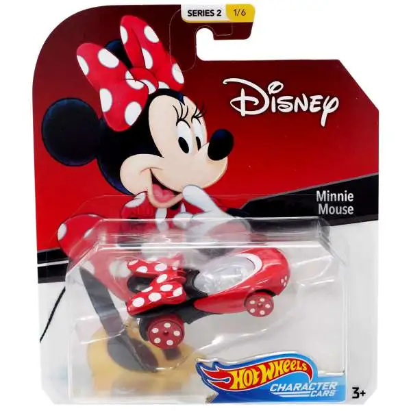 Disney Hot Wheels Character Cars Series 2 Minnie Mouse Die Cast Car #1/6