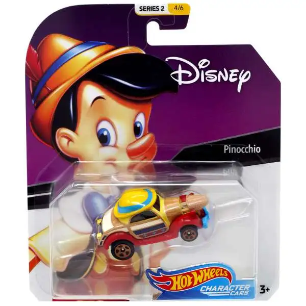 Disney Hot Wheels Character Cars Series 2 Pinocchio Die Cast Car #4/6