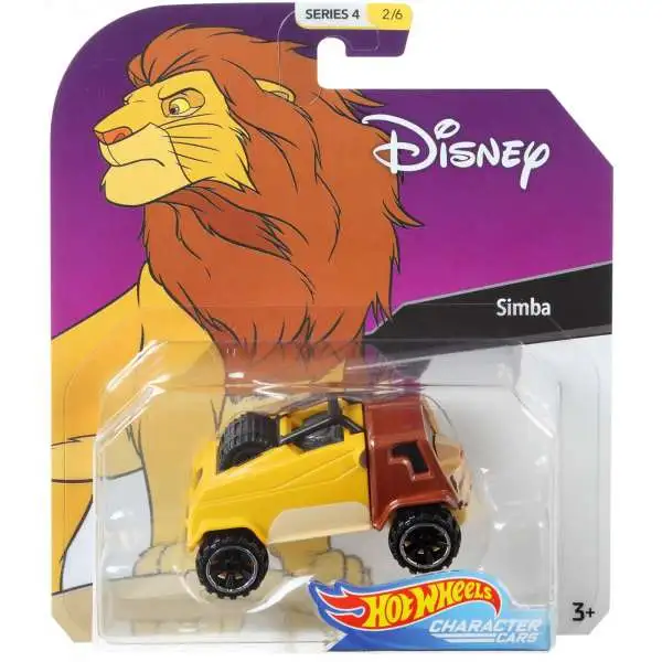 Disney Hot Wheels Character Cars Series 4 Simba Die Cast Car #2/6