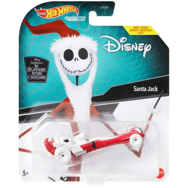 Disney Hot Wheels Character Cars Santa Jack Die Cast Car