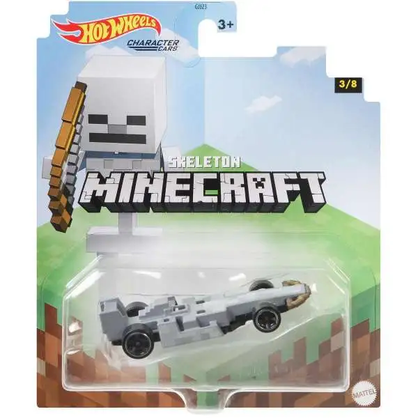 Hot Wheels Minecraft Character Cars Skeleton Diecast Character Car #3/8 [2021]
