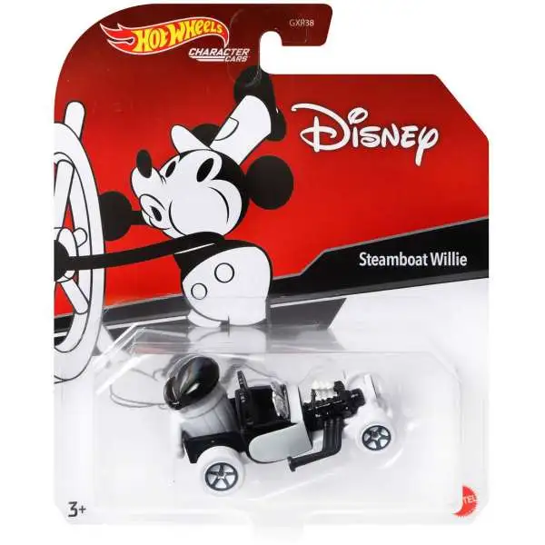 Disney Hot Wheels Character Cars Steamboat Willie Die Cast Car