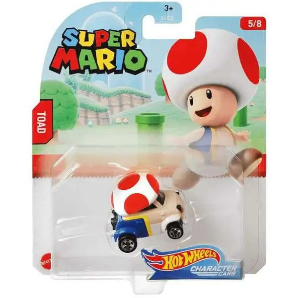 Hot Wheels Super Mario Character Cars Toad Diecast Car #5/8 [2020]