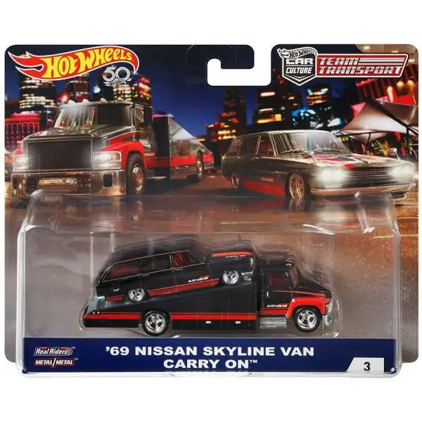 Hot Wheels Car Culture Team Transport 69 Nissan Skyline Van Carry
