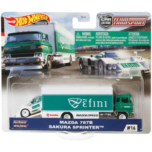 Hot Wheels Car Culture Team Transport Mazda 787B Sakura Sprinter
