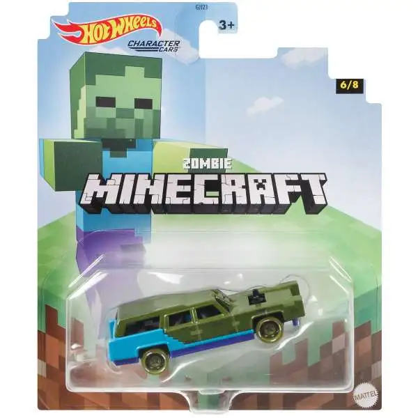 Hot Wheels Minecraft Character Cars Zombie Diecast Character Car #6/8 [2021]