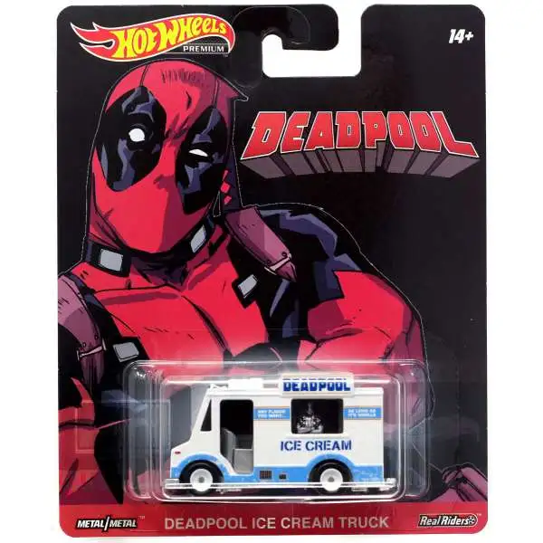 Marvel Hot Wheels Premium Deadpool Ice Cream Truck Die Cast Car