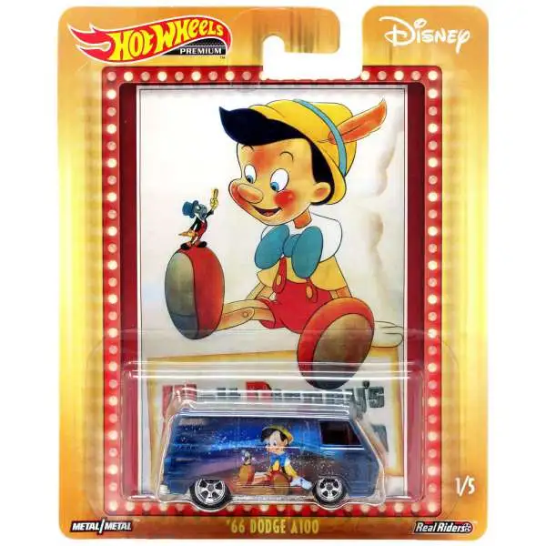 Disney Hot Wheels Premium '66 Dodge A100 Die Cast Car #1/5 [Pinocchio]