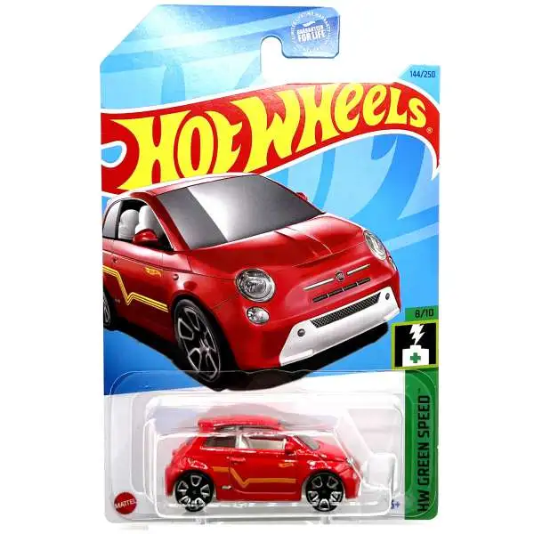 Hot Wheels HW Green Speed Fiat 500e Diecast Car #8/10 [Red]