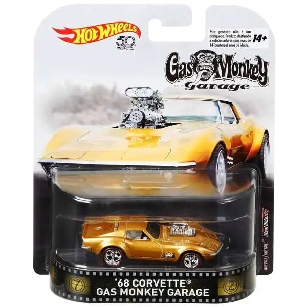 Hot Wheels Gas Monkey Garage 68 Corvette 164 Diecast Car Mattel