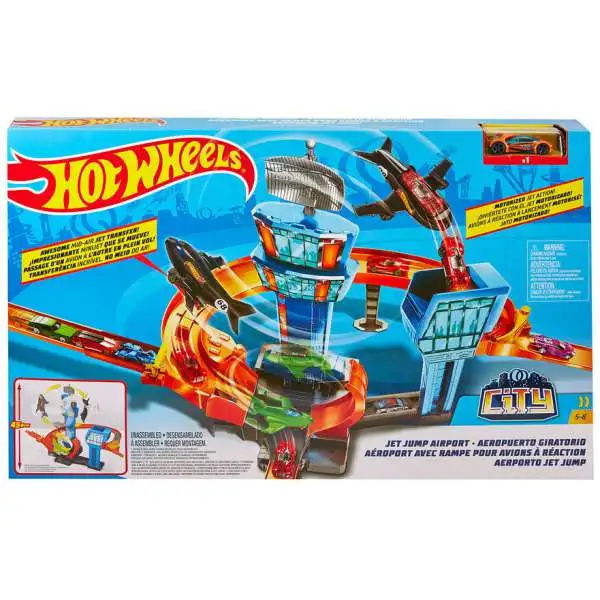 Hot Wheels City Jet Jump Airport Track Set