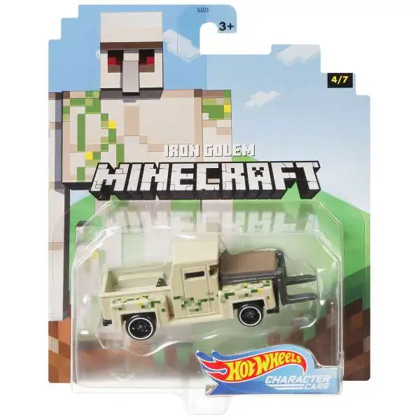 Hot Wheels Minecraft Character Cars Iron Golem Diecast Character Car #4/7 [2020]