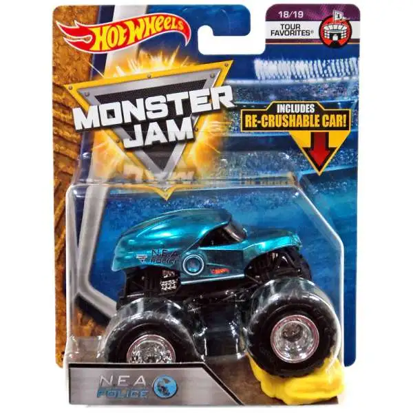 Hot Wheels Monster Jam N.E.A. Police Diecast Car #18/19 [Tour Favorites]