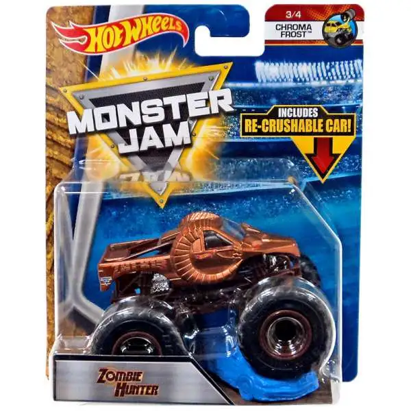 Hot Wheels Monster Jam Zombie Hunter Diecast Car 34 Chroma Frost