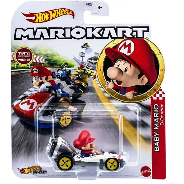Hot Wheels Mario Kart Baby Mario Diecast Car [B-Dasher]