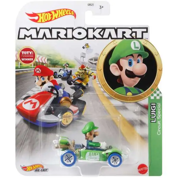 Hot Wheels Mario Kart Luigi Diecast Car [Circuit Special]