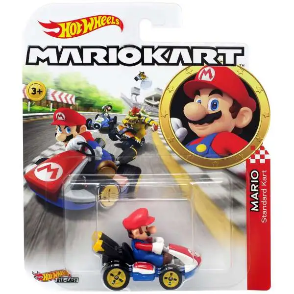 Hot Wheels Mario Kart Mario Standard Kart Diecast Car