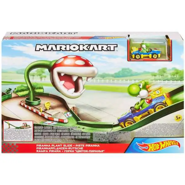 Hot Wheels Mario Kart Piranha Plant Slide Track Set [with Yoshi]