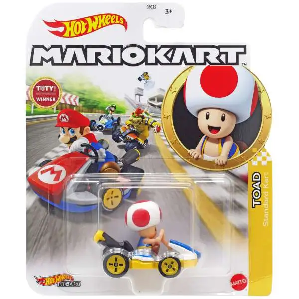 Hot Wheels Mario Kart Toad Diecast Car [Standard Kart]