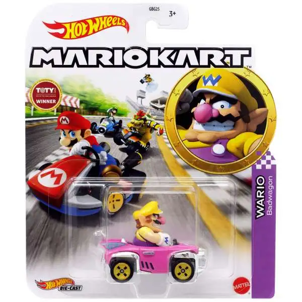 Hot Wheels Mario Kart Wario Diecast Car [Badwagon]