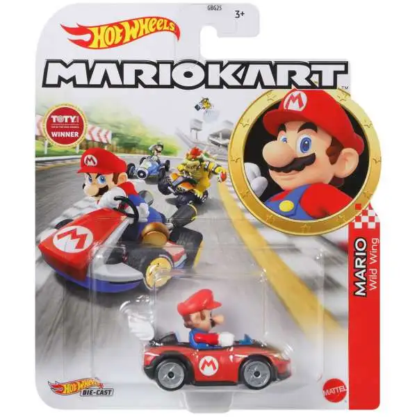Hot Wheels Mario Kart Mario Diecast Car [WIld Wing]