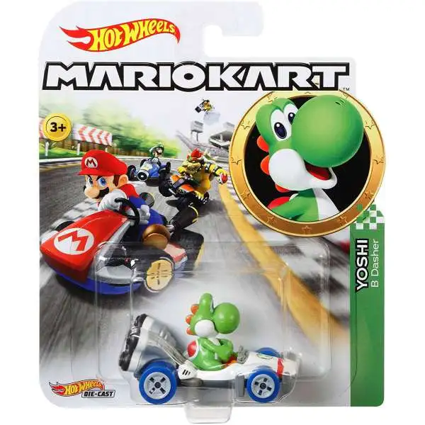Hot Wheels Mario Kart Yoshi B Dasher Diecast Car