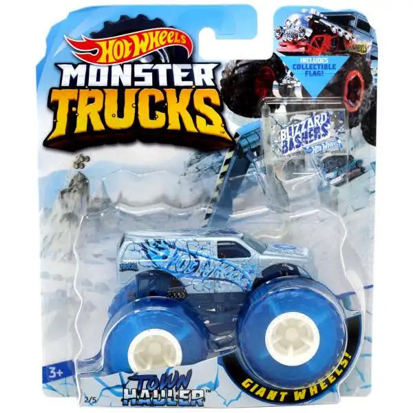 Hot Wheels Monster Trucks Blizzard Bashers Town Hauler Diecast Car