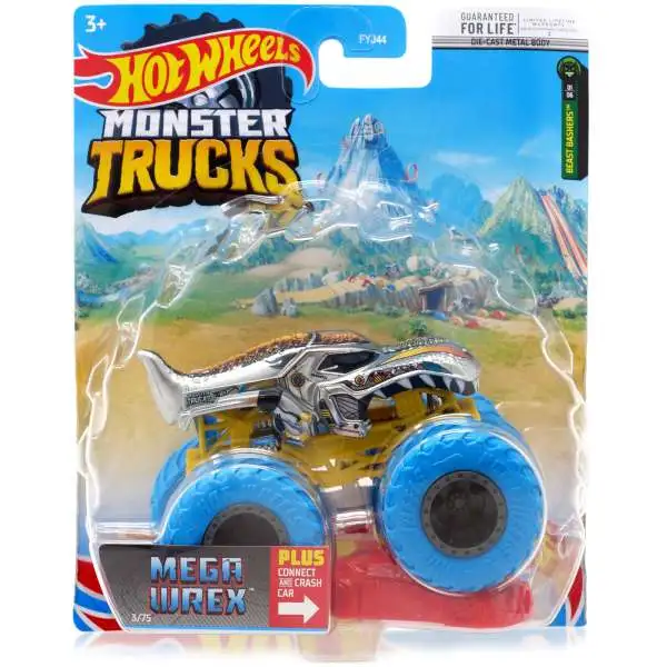 Hot Wheels Monster Trucks Roarin' Wreckers, 1:43 Scale Mega-Wrex Toy Truck  with Lights & Sounds