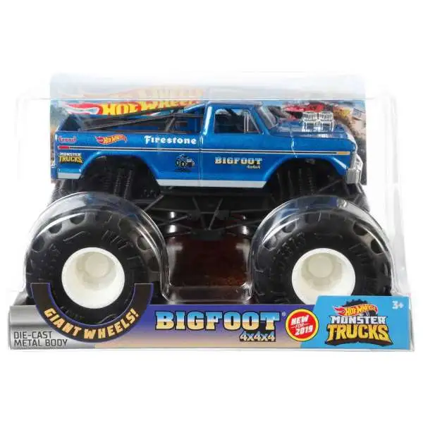 Hot Wheels Monster Trucks Oversized Bigfoot Vehicle in 1:24 Scale