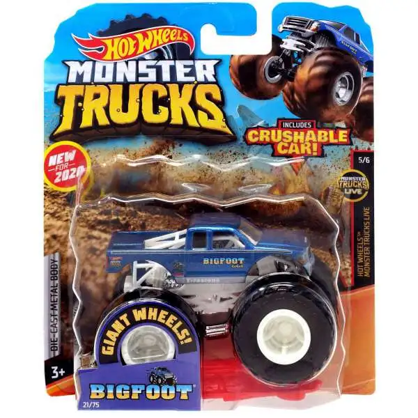 Hot Wheels Monster Trucks Bigfoot Diecast Car [Red Crushable Car]