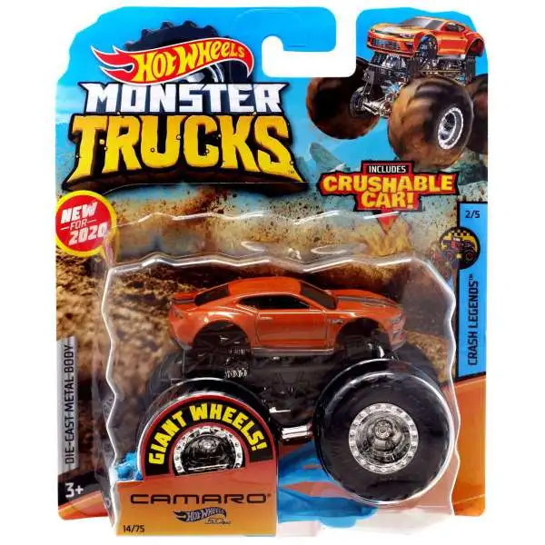 Hot Wheels Monster Trucks Camaro Diecast Car