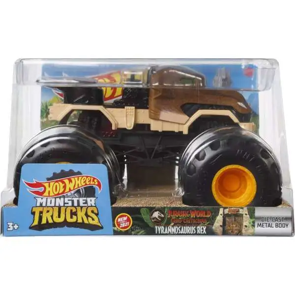 Hot Wheels Monster Trucks Jurassic World Camp Cretaceous Tyrannosaurus Rex Diecast Car
