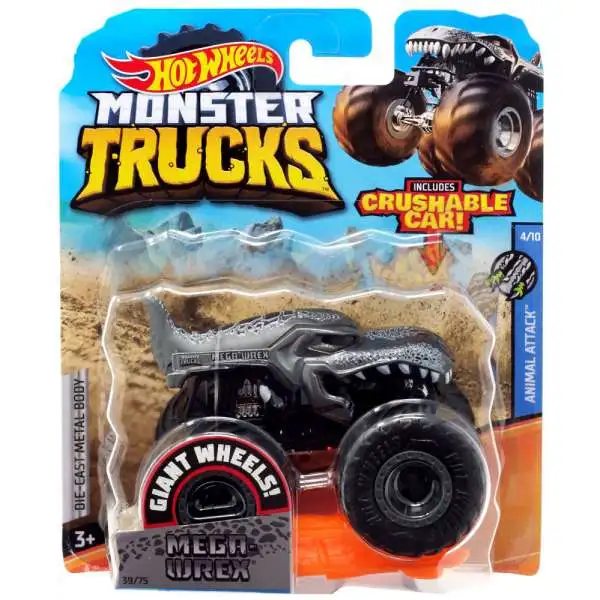 Hot Wheels Monster Trucks Animal Attack Mega Wrex Diecast Car #4/10