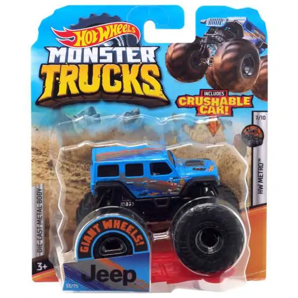 Hot Wheels Monster Trucks HW Metro Jeep Diecast Car