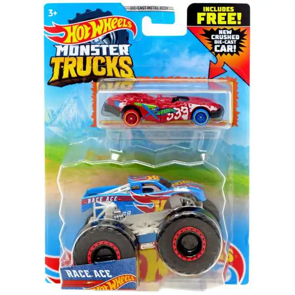 Hot Wheels Monster Trucks Race Ace Diecast Car [Crushed Die-Cast Car]
